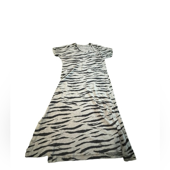 EUC Rails Ren Tee Midi Dress Beige watercolor tiger print Small - Picture 6 of 13